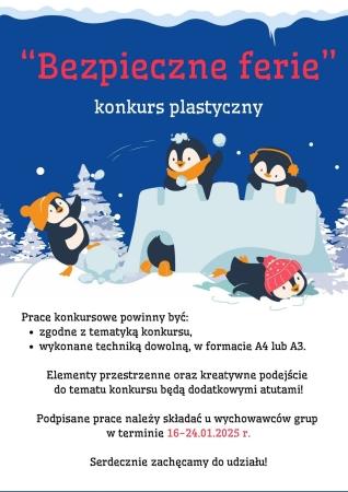 Konkurs plastyczny ''Bezpieczne ferie''